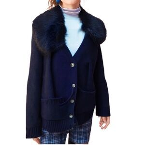 Banana Republic Navy Merino Wool Cardigan Navy Size XS